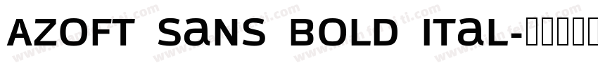 Azoft Sans Bold Ital字体转换